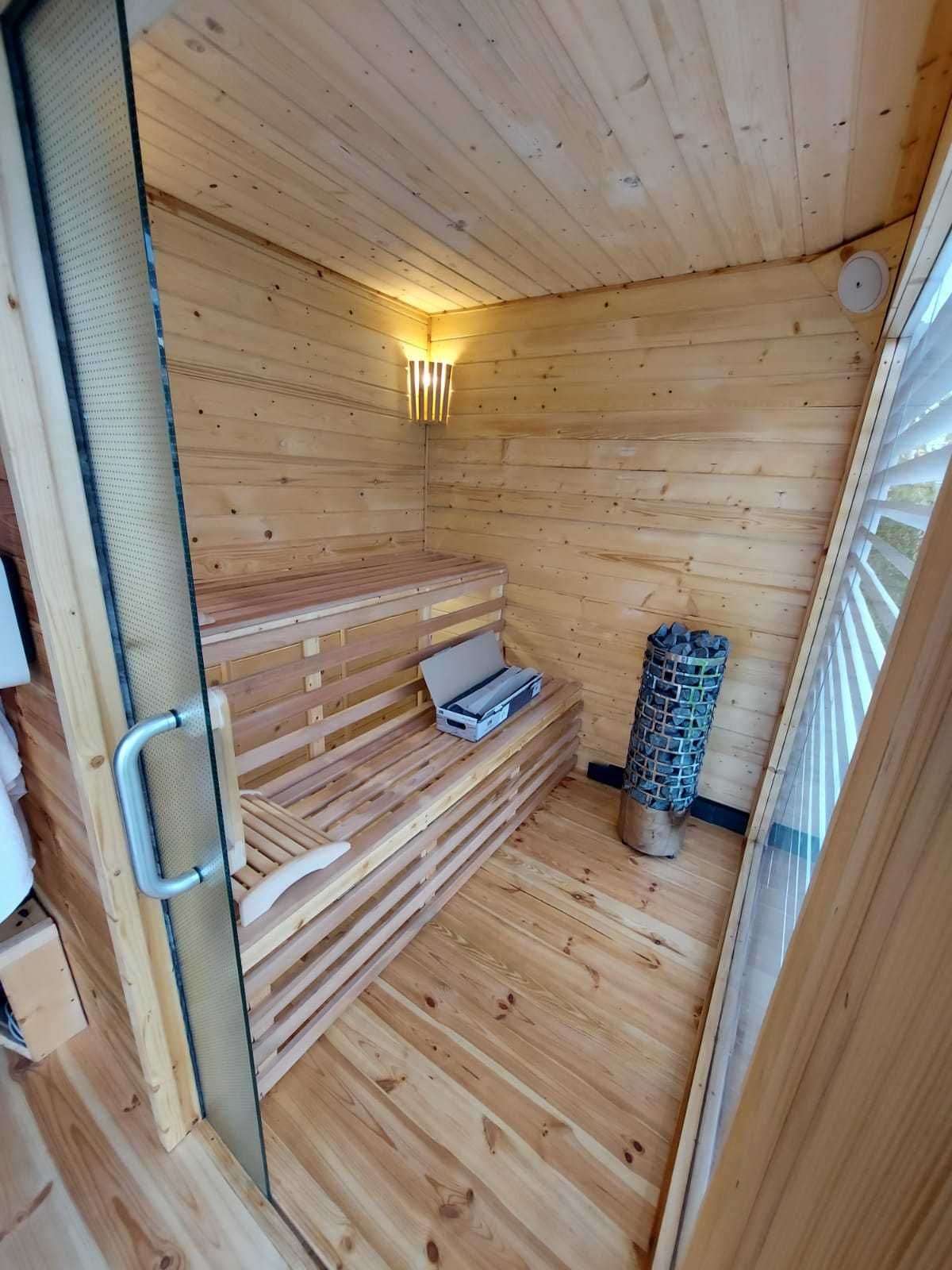 Sauna ogrodowa zewnętrzna z przedsionkiem RATY LEASING