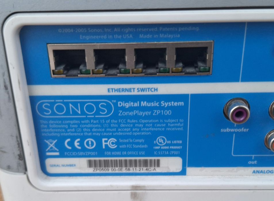 Wzmacniacz strefowy Sonos AMP ZP100