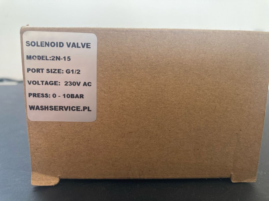 Elektrozawór normalnie zamknięty NC 1/2 cala cewka 230 V AC