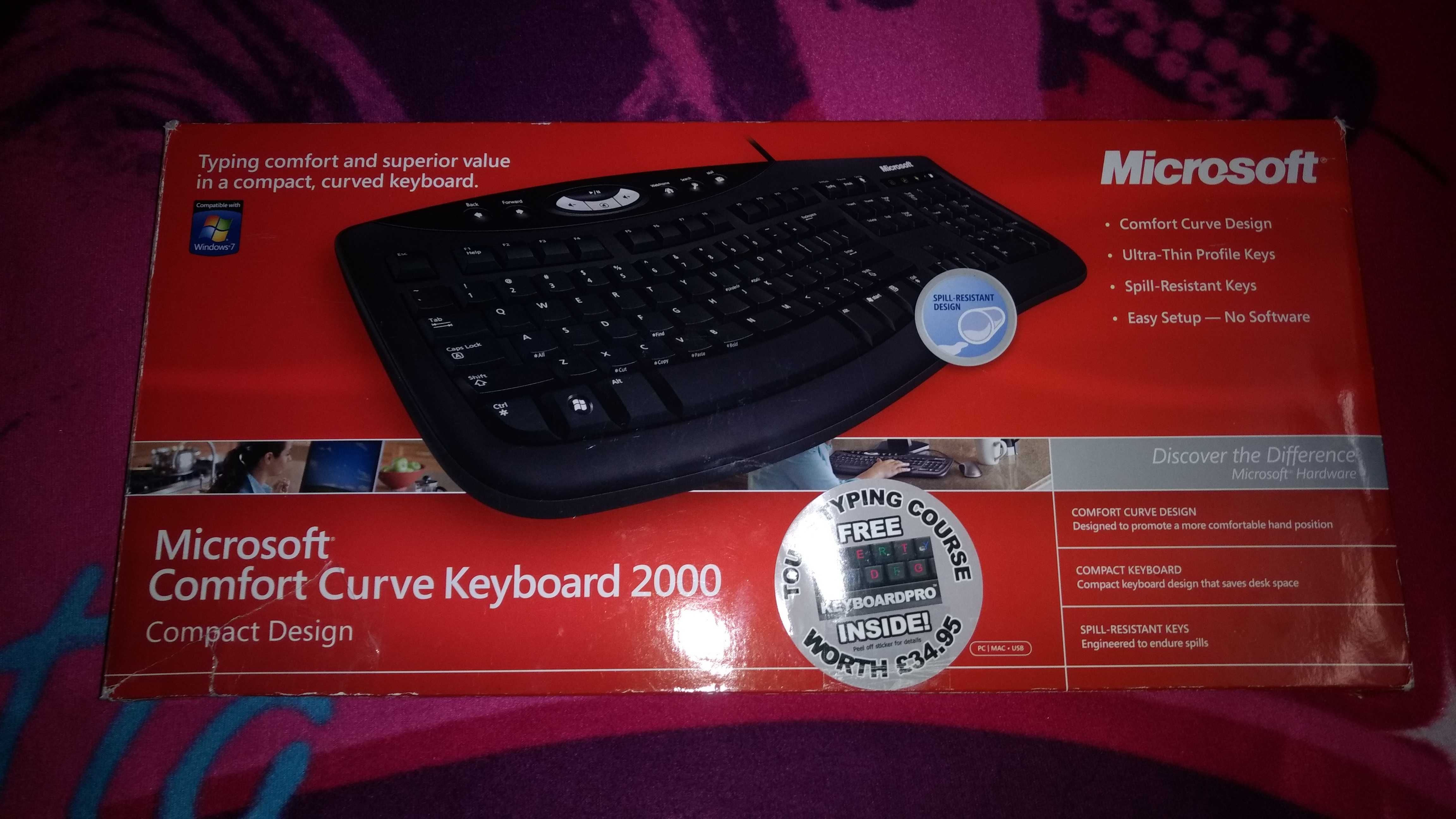 Klawiatura Microsoft Comfort Curve Keyboard 2000 ergonomiczna