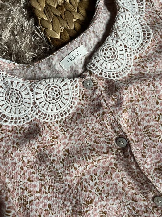 Сукня для дівчинки Next рожева в квіти 110 см, 4-5