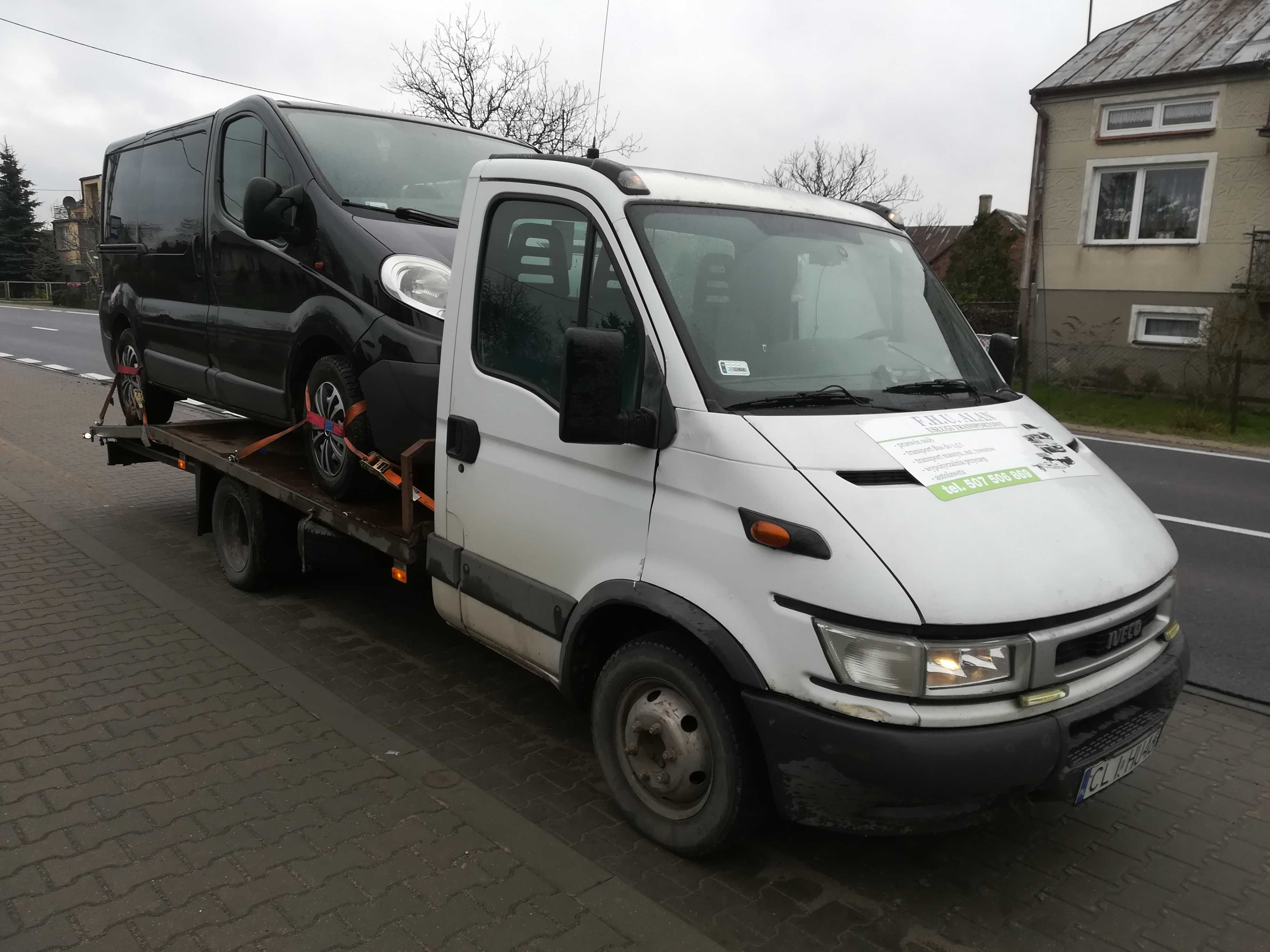 laweta pomoc drogowa holowanie ładowności 3 tony autostrada A1