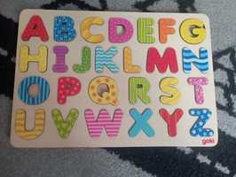 Drewniane klocki, alfabet, sorter - zabawka dla dzieci