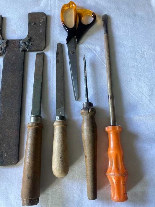 Narzędzia warsztatowe budowlane stare solidne zestaw PRL retro vintage