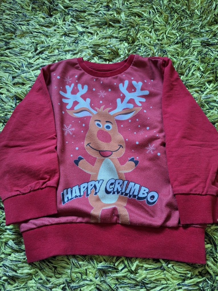 Bluza świąteczna Rudolf 110 rozmiar
