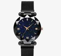 G170 Zegarek Casual,czarny,metalowa bransoletka, modny,nowy+opakowanie