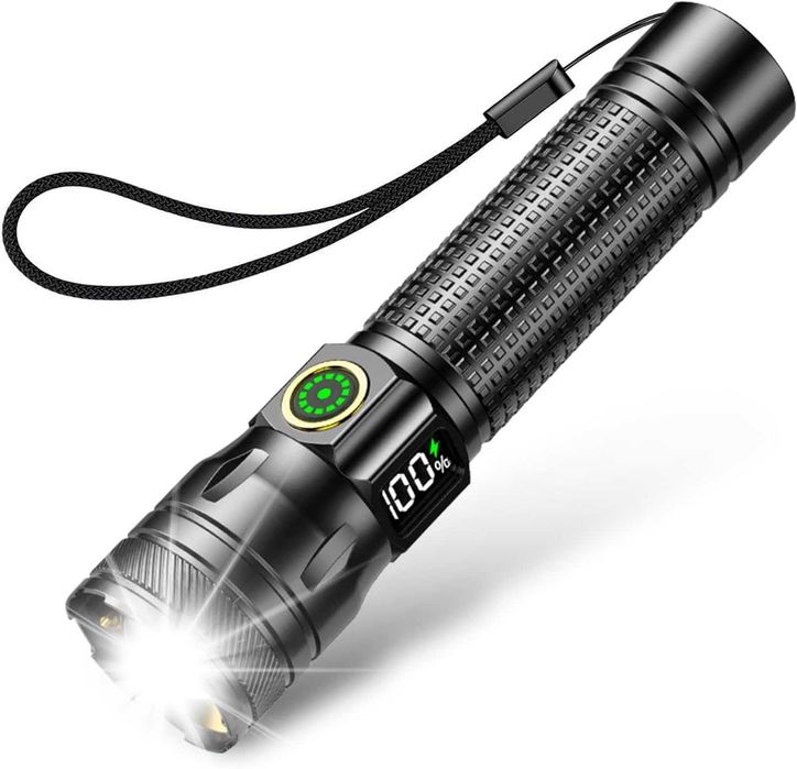 Mocna Latarka Taktyczna Led Akumulatorowa Zoom Survivalowa 2000LM