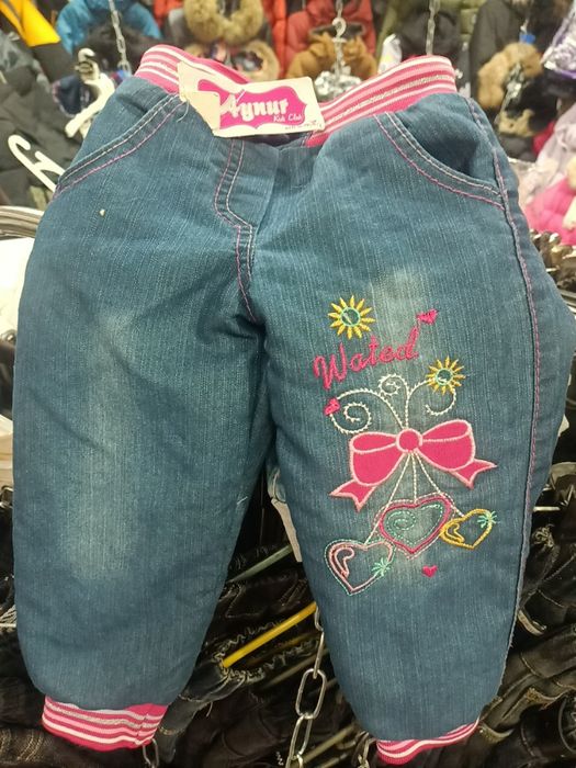 Теплі джинси для дівчинки.