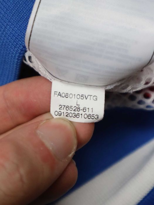 Nike Kurtka wiatrówka przeciwdeszczowa z kapturem czerwona niebieska