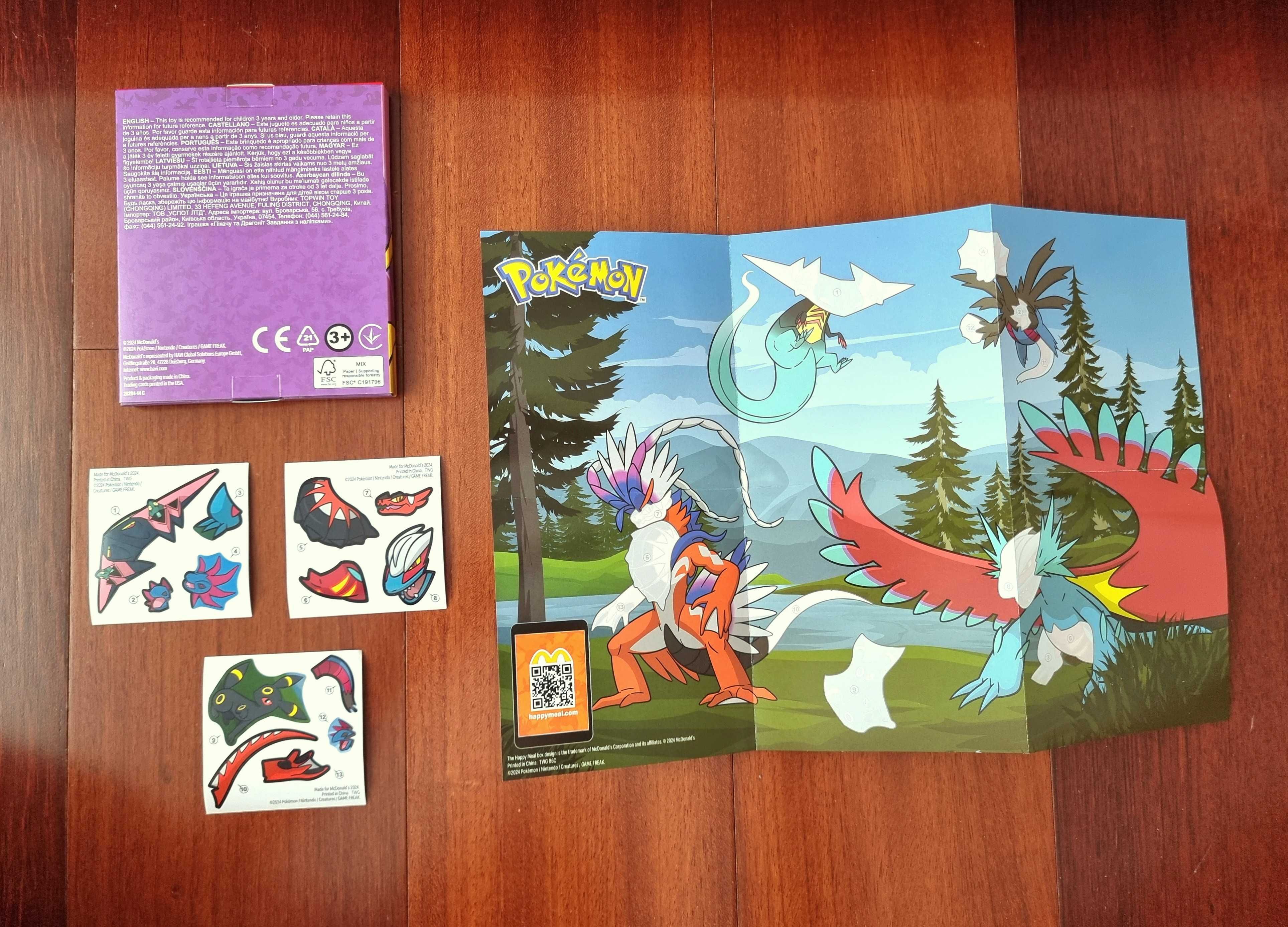 5Caixas Pokémon-Dragonite+Pikachu, Dragapult, Eevee, Miraidon, Umbreon