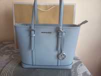 Nowa Oryginalna torebka Michael Kors Jet Set Travel Pale Blue Błękitna
