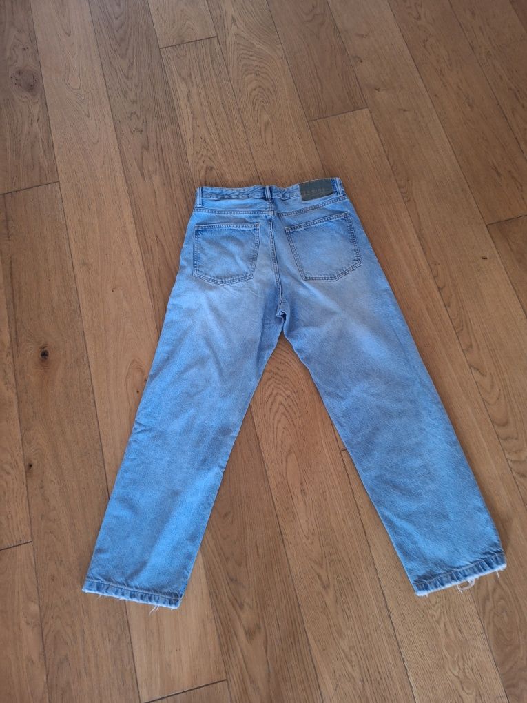 Bershka jeansy jasne baggy