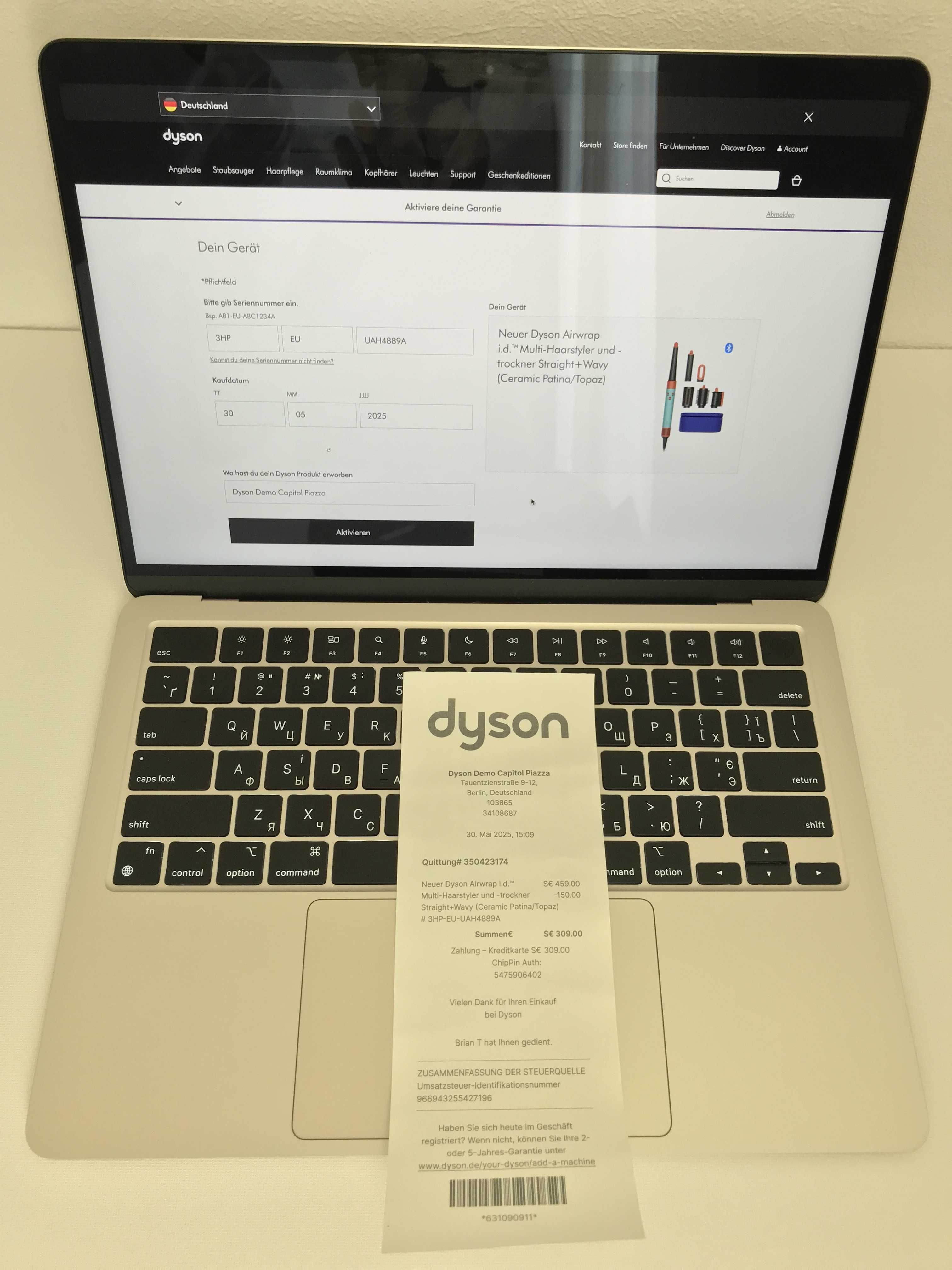 Дайсон стайлер Dyson Airwrap ID Straight+Wavy Ceramic Patina/Topaz