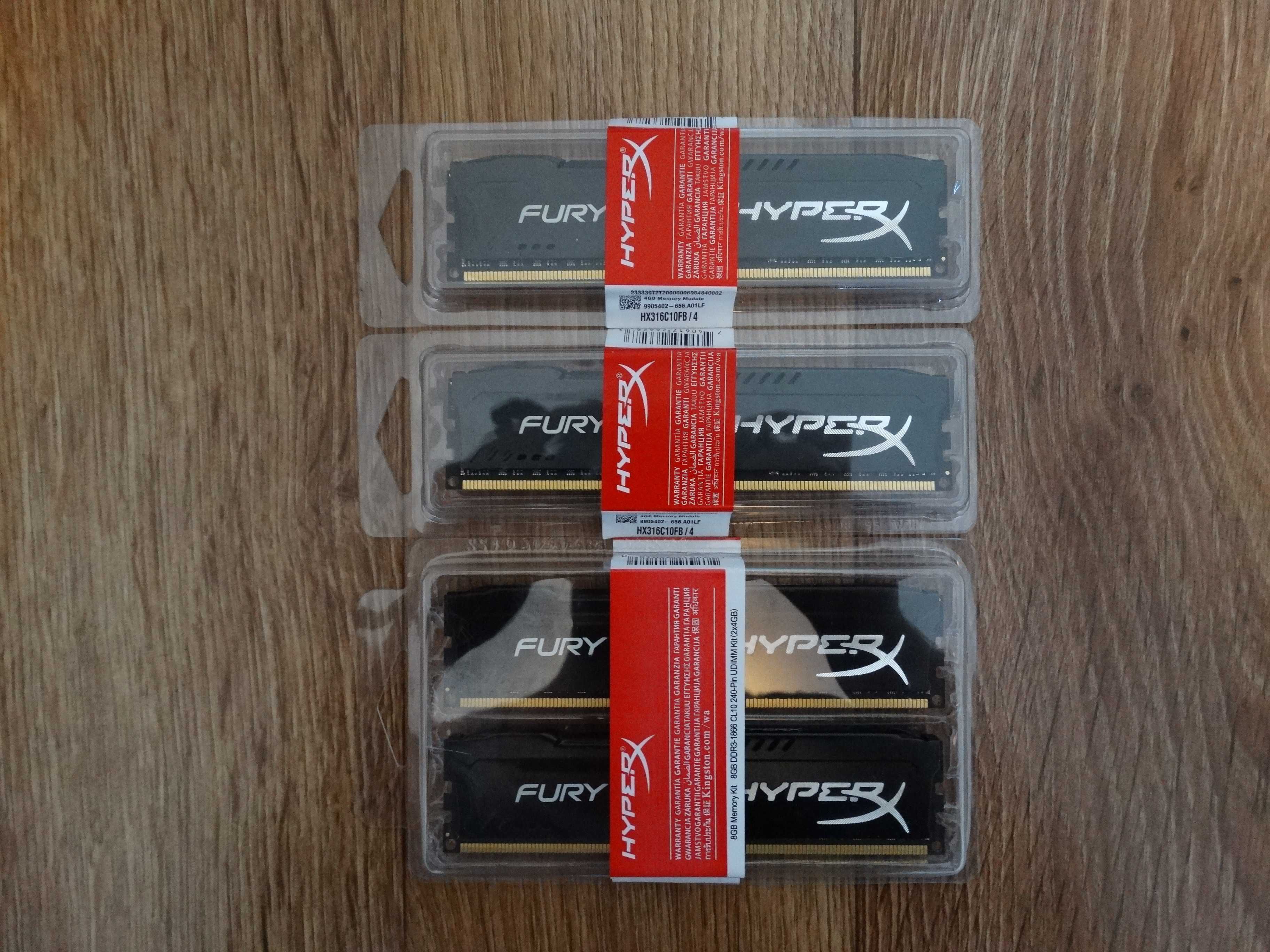 оперативная память HyperX FURY DDR3(L) 8GB kit CL10 1600MHz 1866MHz