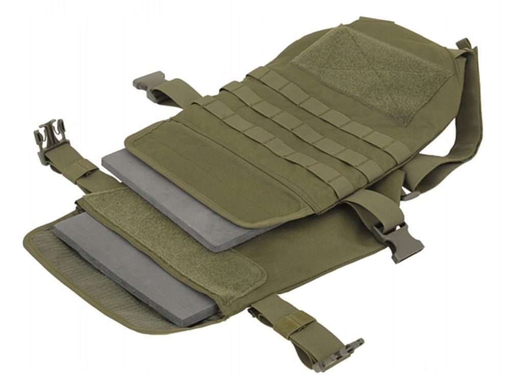 Kamizelka taktyczna plate carrier z atrapami płyt balistyczych EVA ASG