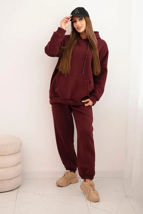 Dres damski Basic oversize bordo nowość