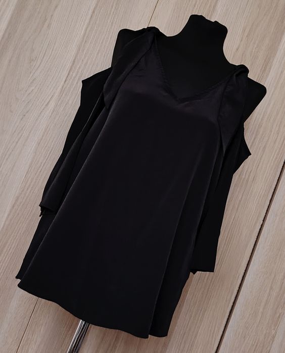 Dorothy Perkins czarna bluzka top oversize 38