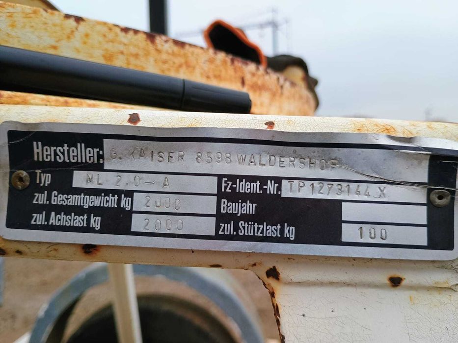 Przyczepa dłużycowa KAISER 2T dłużyca do stali słupów drutu dwukółka