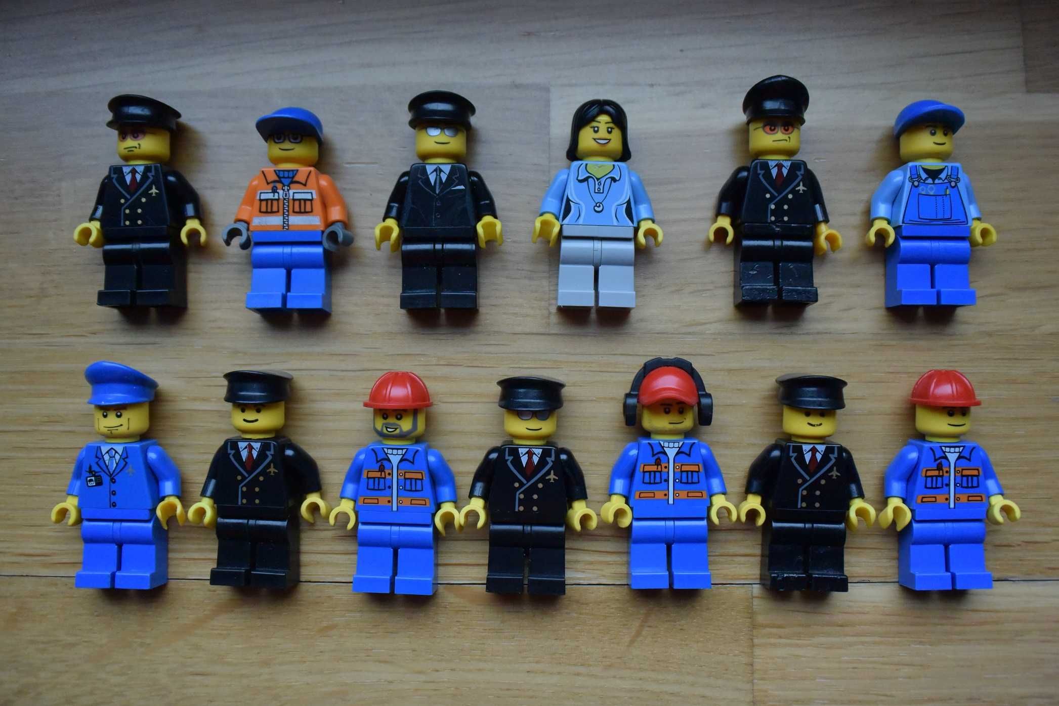 LEGO CITY Lotnisko Figurka Unikat Pilot Stewardesa Nawigator Obsługa