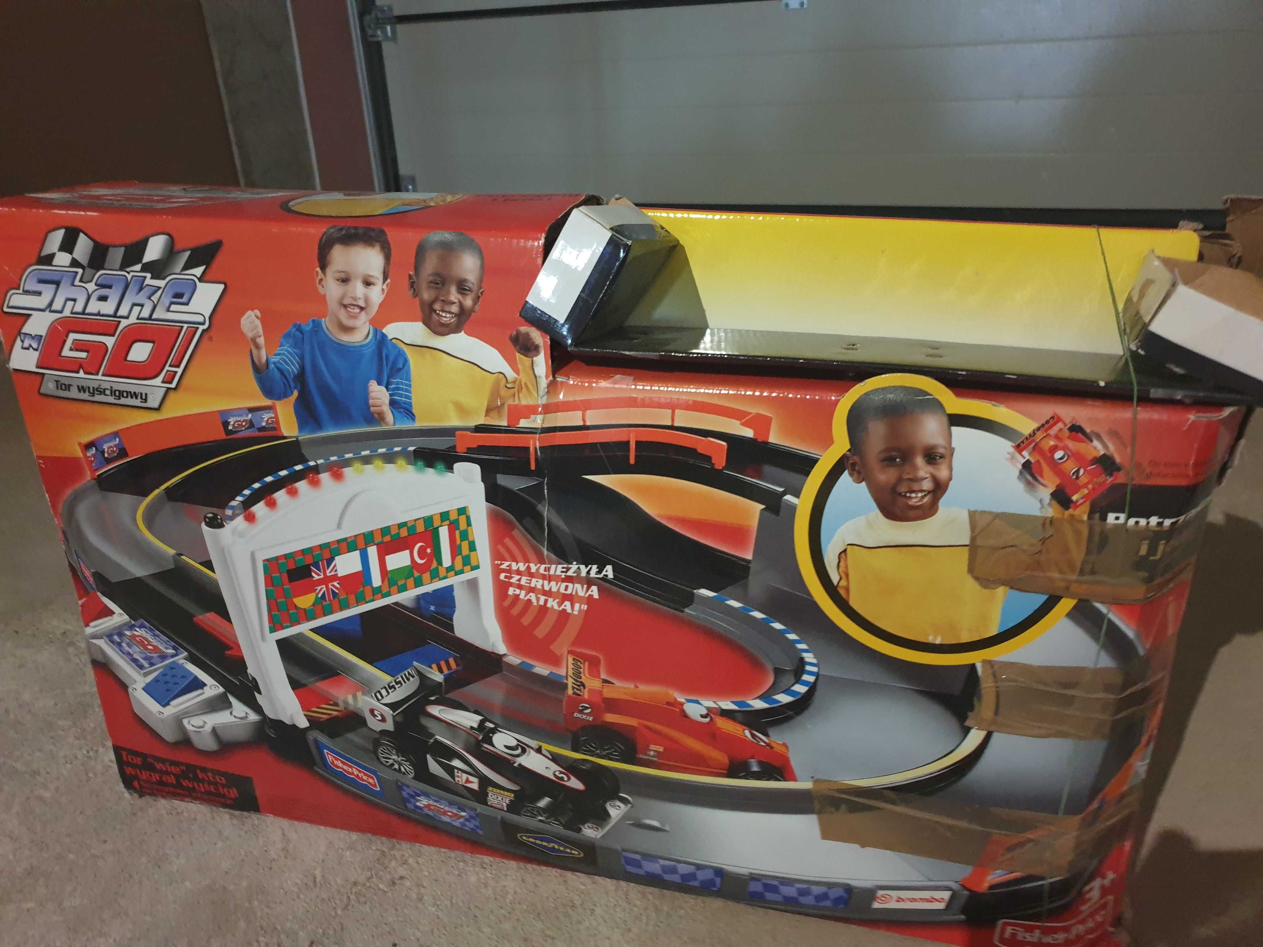 Fisher price shake and go tor wyścigi auta wyścigówka