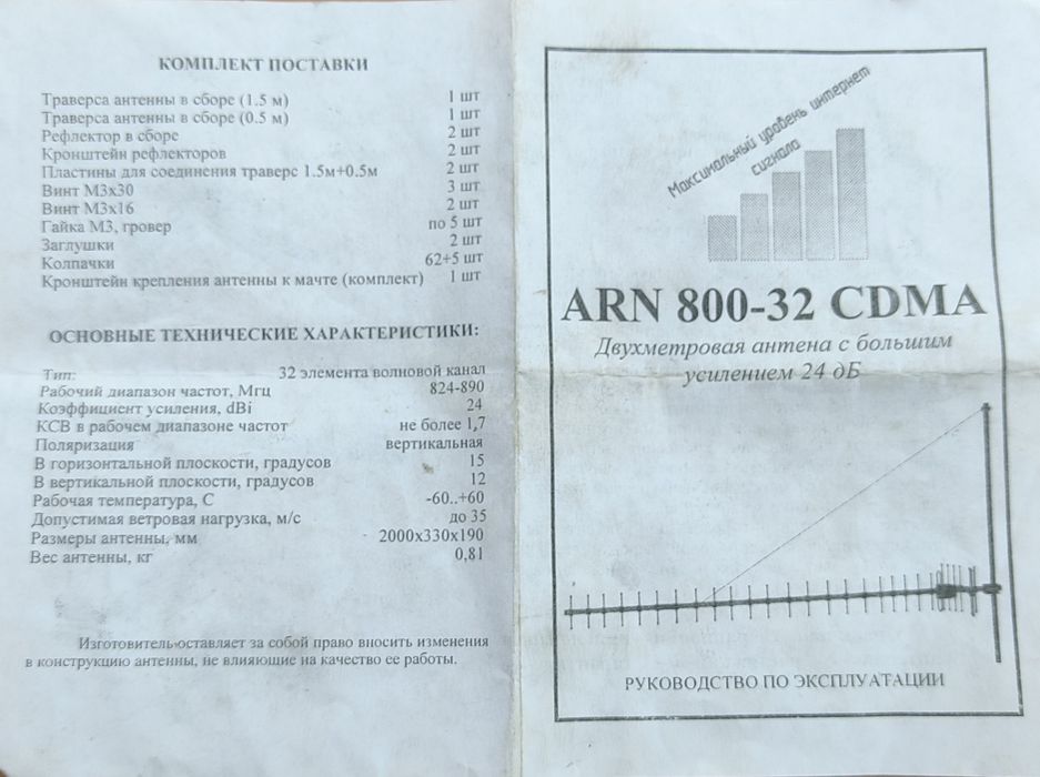 Антена CDMA модель ARN-824