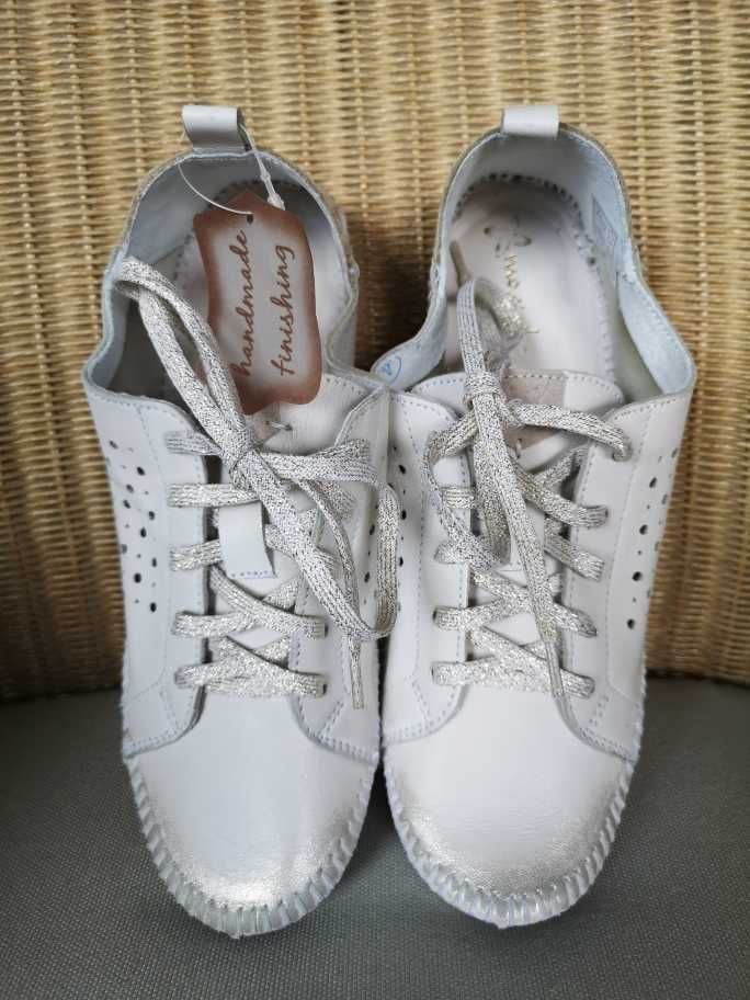 buty półbuty Maciejka 38 beż lato jesień wiosna nowe