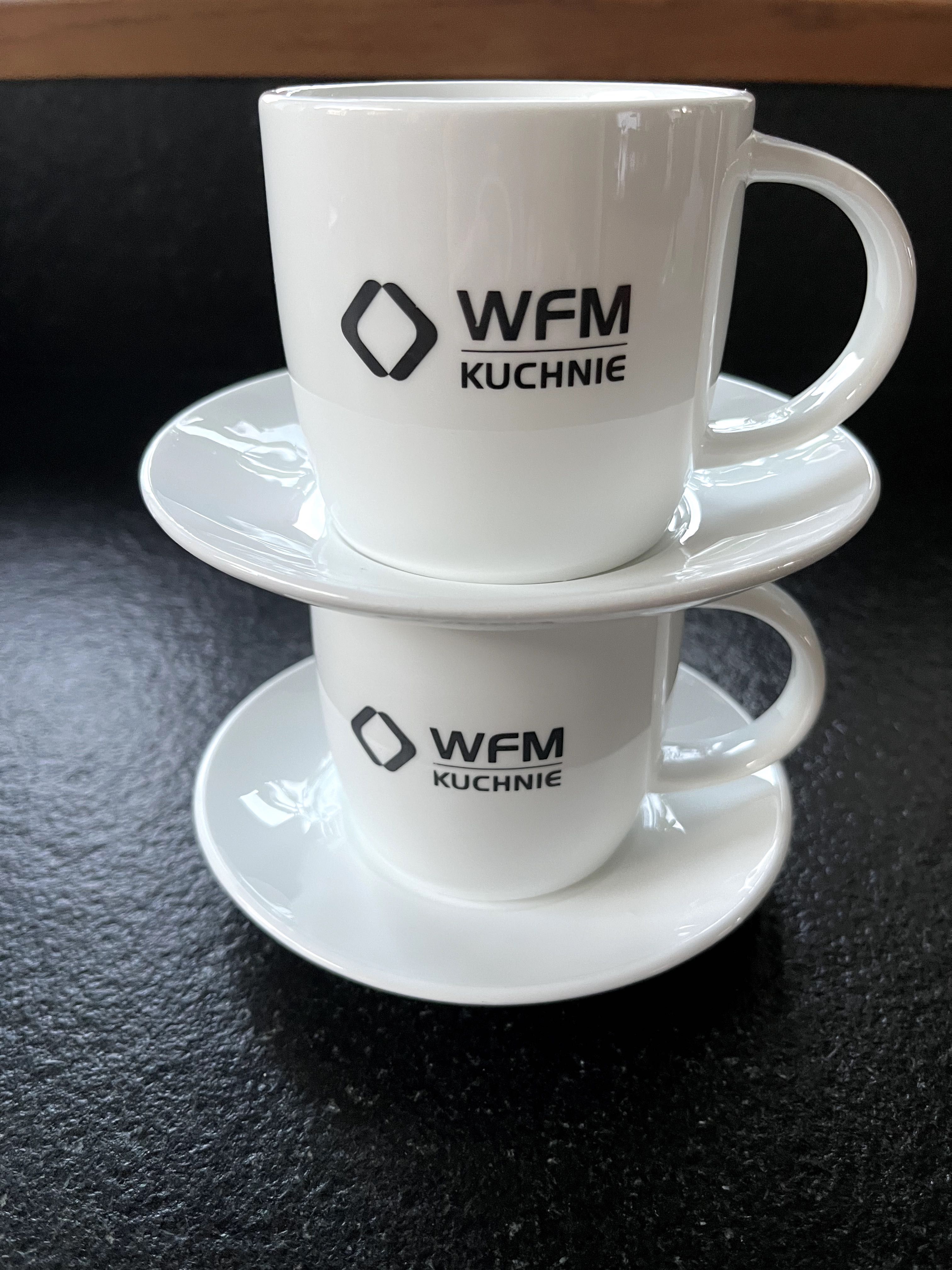 2 szt. Filiżanka ze spodkiem kolekcjonerska od WFM Kuchnie białe