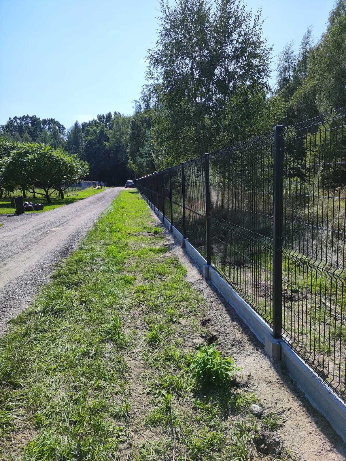 Ogrodzenie ogrodzenia panelowe panele słupki brama furtka płot palety