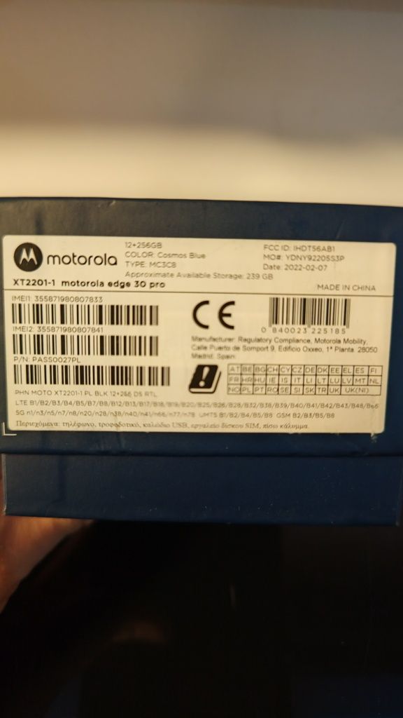 Motorola Edge 30 Pro 5G 12/256GB GW. Do 05.24r. OKAZJA