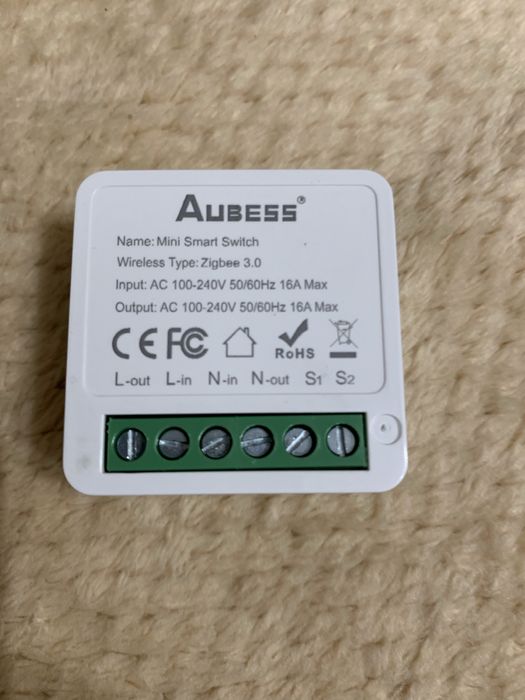 Aubess Модуль реле 16А zigbee