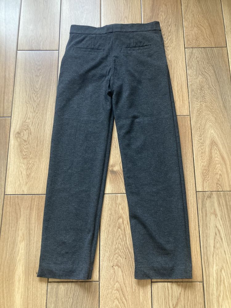 COS spodnie wiskoza uniqlo straight szare 36 38