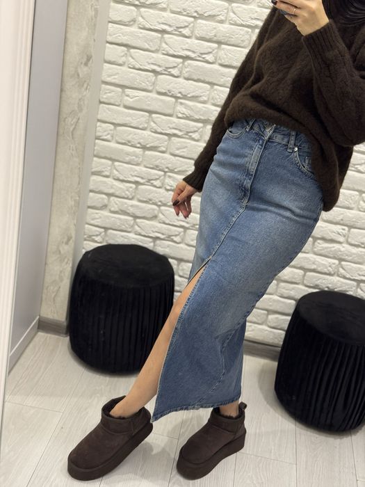 Юбка довга джинсова pull&bear