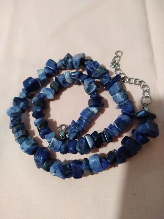 Бусы колье натуральный лазурит намисто лазурит