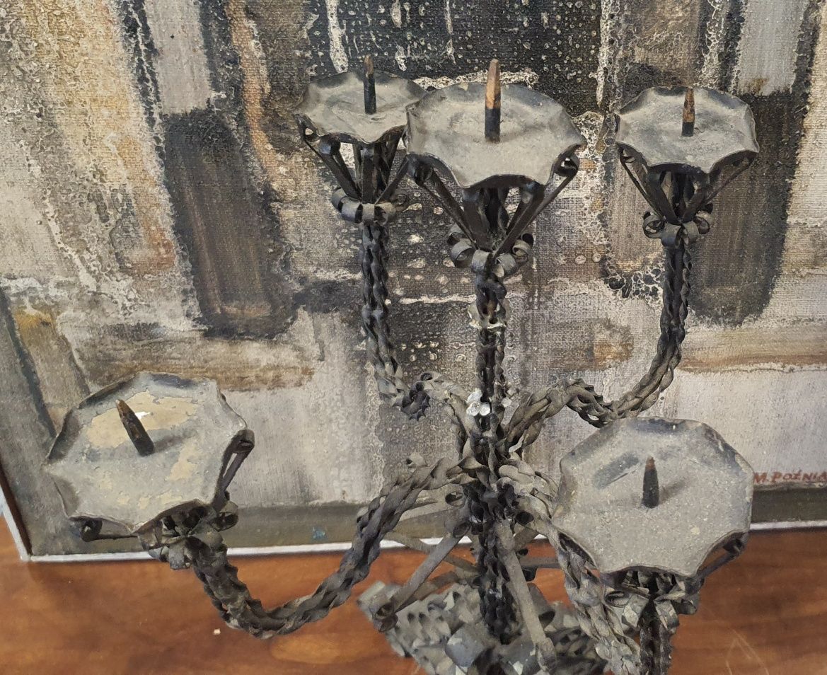 Świecznik metaloplastyka 46 cm