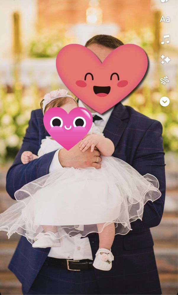 Sukienka plus dodatki chrzest