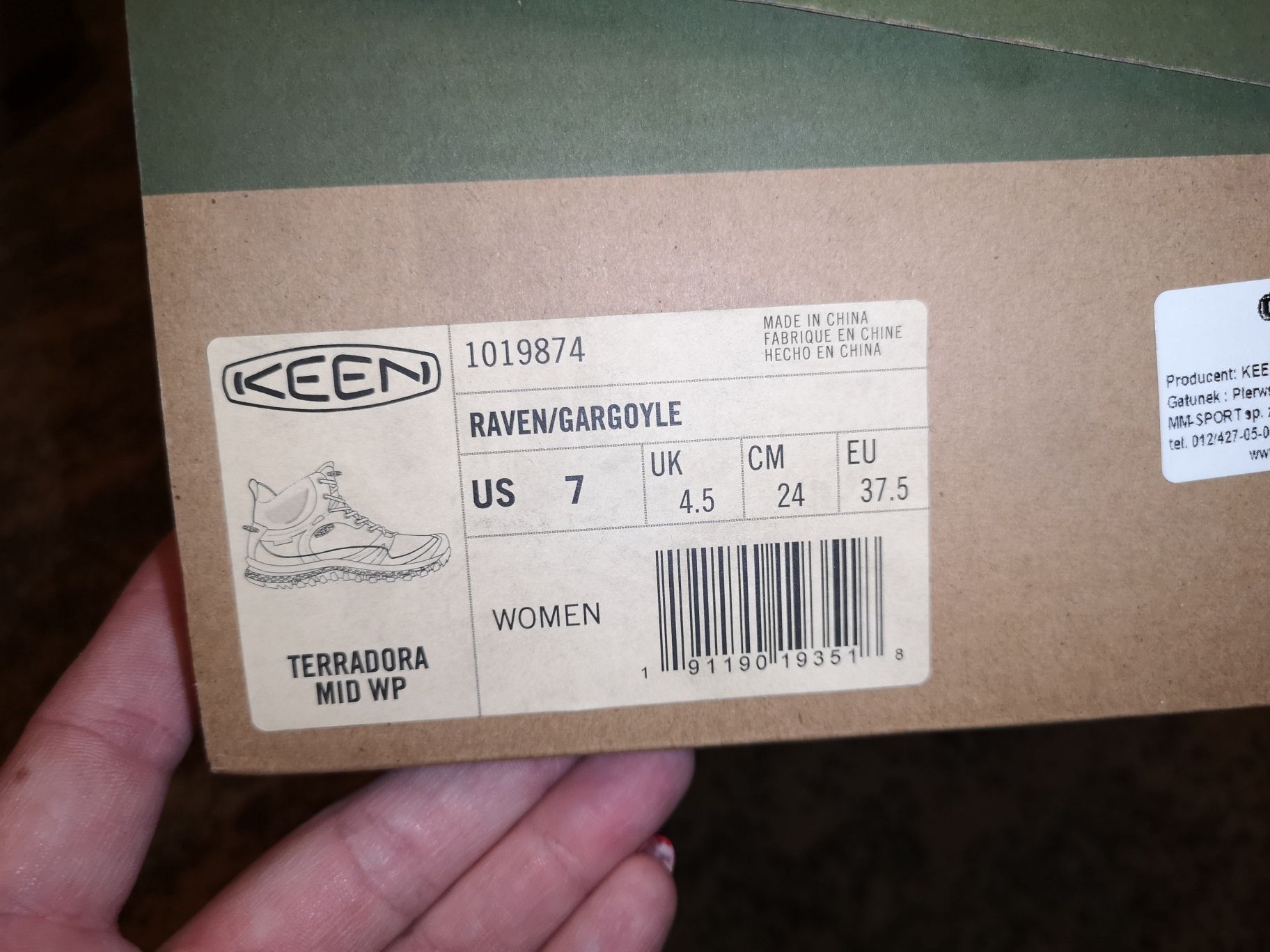 Keen terradora mid raven wp w rozmiarze 37,5 nowe