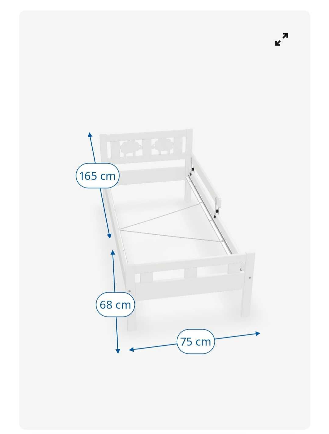 2 x Łóżko  dla dziecka Ikea Kritter.   Białe i Niebieskie