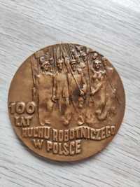 Medal 100 lat ruchu robotniczego w Polsce 1982