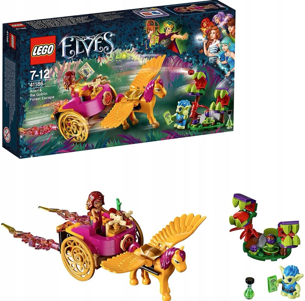Lego Elves 41186 - Rydwan Azari i leśna ucieczka goblinów PLUS Gratis