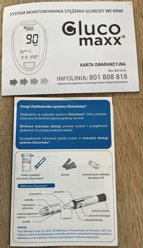Gluco Max - przyrzad do badania glukozy we krwi
