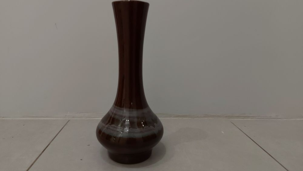 Wazon brązowy wysoki Vintage