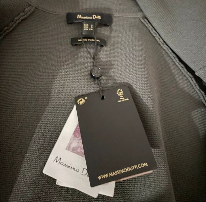 Dzianinowy płaszcz Massimo dutti s