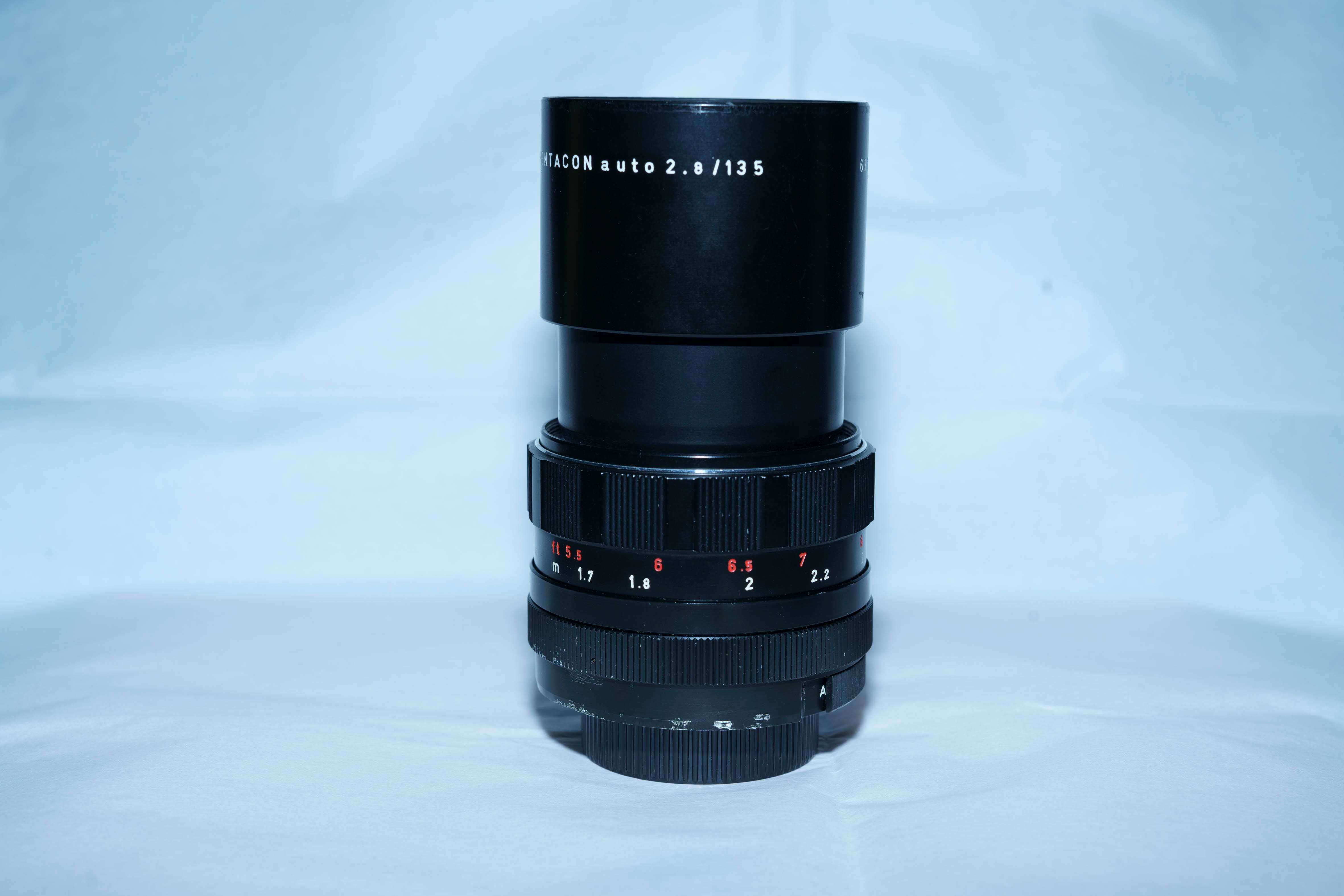 objectiva vintage Pentacon 135 mm M42