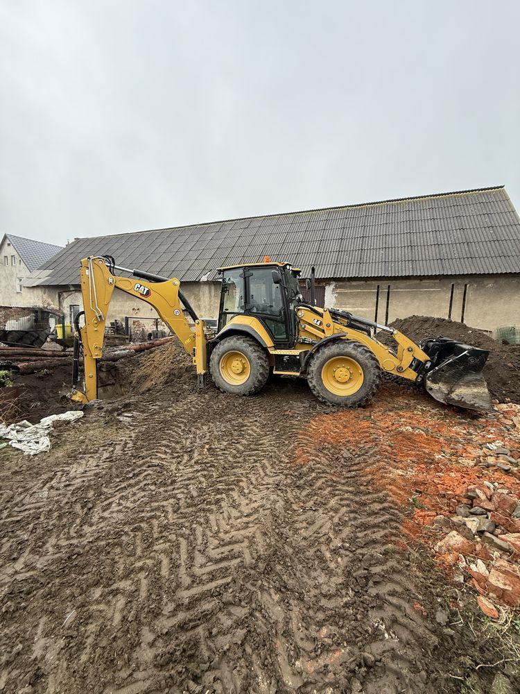 Usługi koparko-ładowarką CAT 444 – wszystkie prace ziemne,wyburzenia