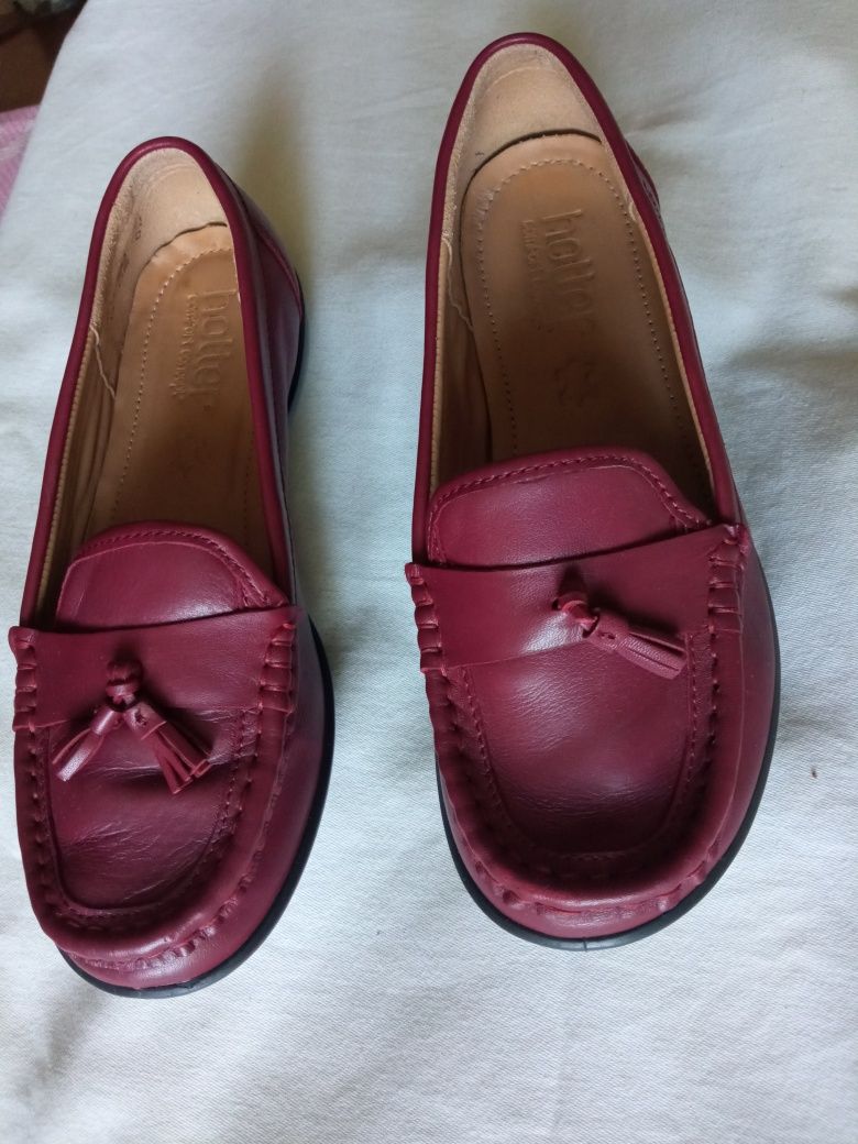 Кожаные Мокасины Hotter Comfort Concept, Бордовые, р. 36 (UK 3, US 5)