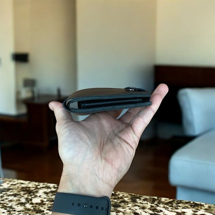 Кошелек мужской кожаный черный|Гаманець шкіряний чоловічий чорний|