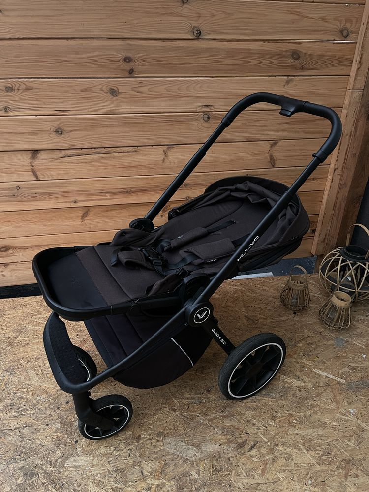Muuvo Quick 3.0 2w1 czarny Gondola + Spacerowka + Adaptery do fotelika