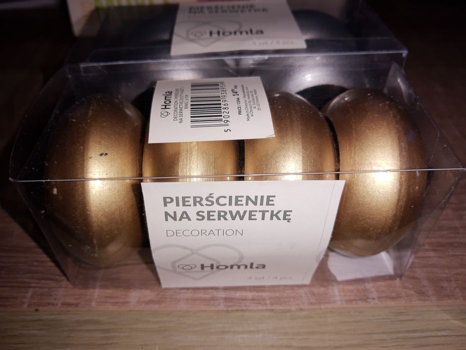 Pierścienie do serwet homla srebrne i złote