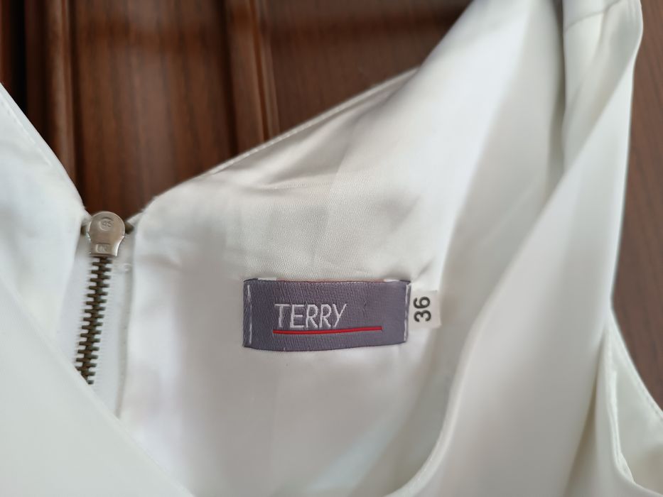 Sukienka biała szara z kokardą paskiem różowa tiulowa wesele poprawiny