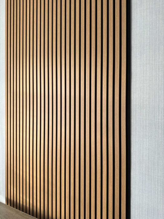 Стінові панелі, декоративні рейки, акустичні панелі з рейками